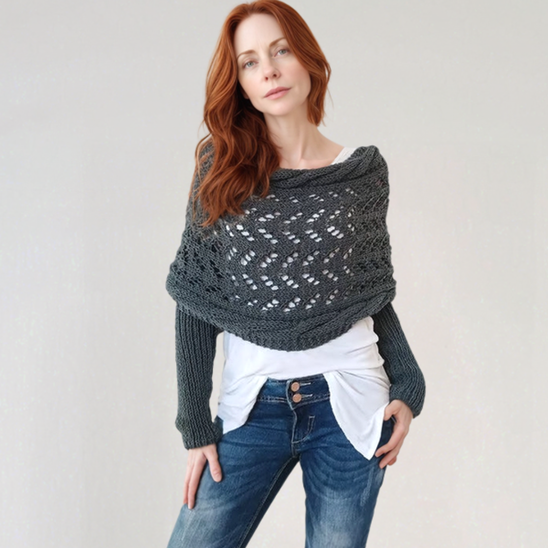 Boho Knit Shrug Cardigan | Openwork Crochet Bolero Sweater for Layering