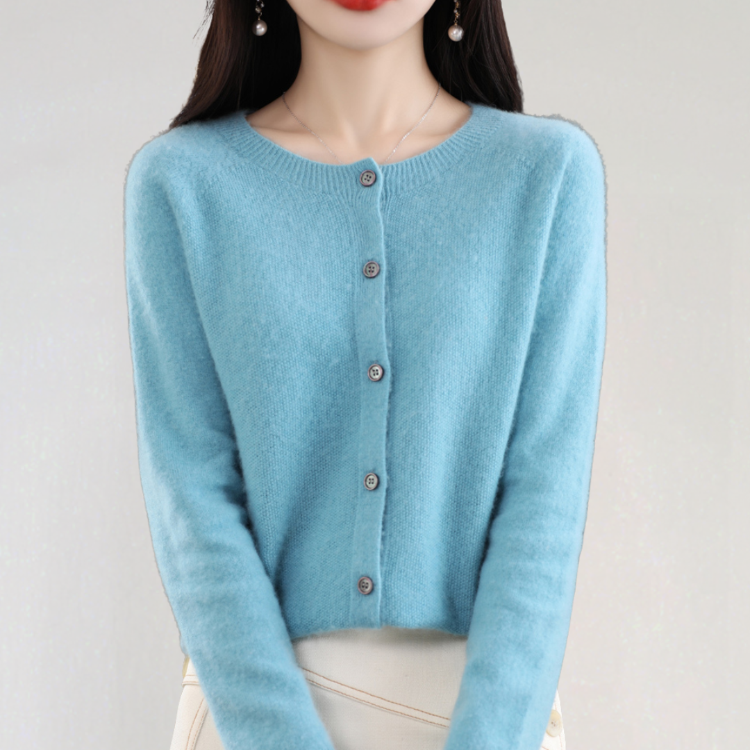 Round Neck Cardigan for Women