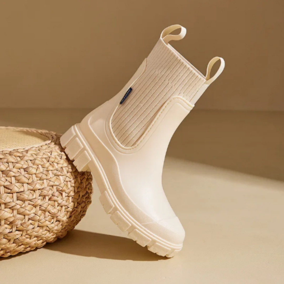 Elastic Waterproof Ankle Boots for Women | Non-Slip Stylish Chelsea Boots Design