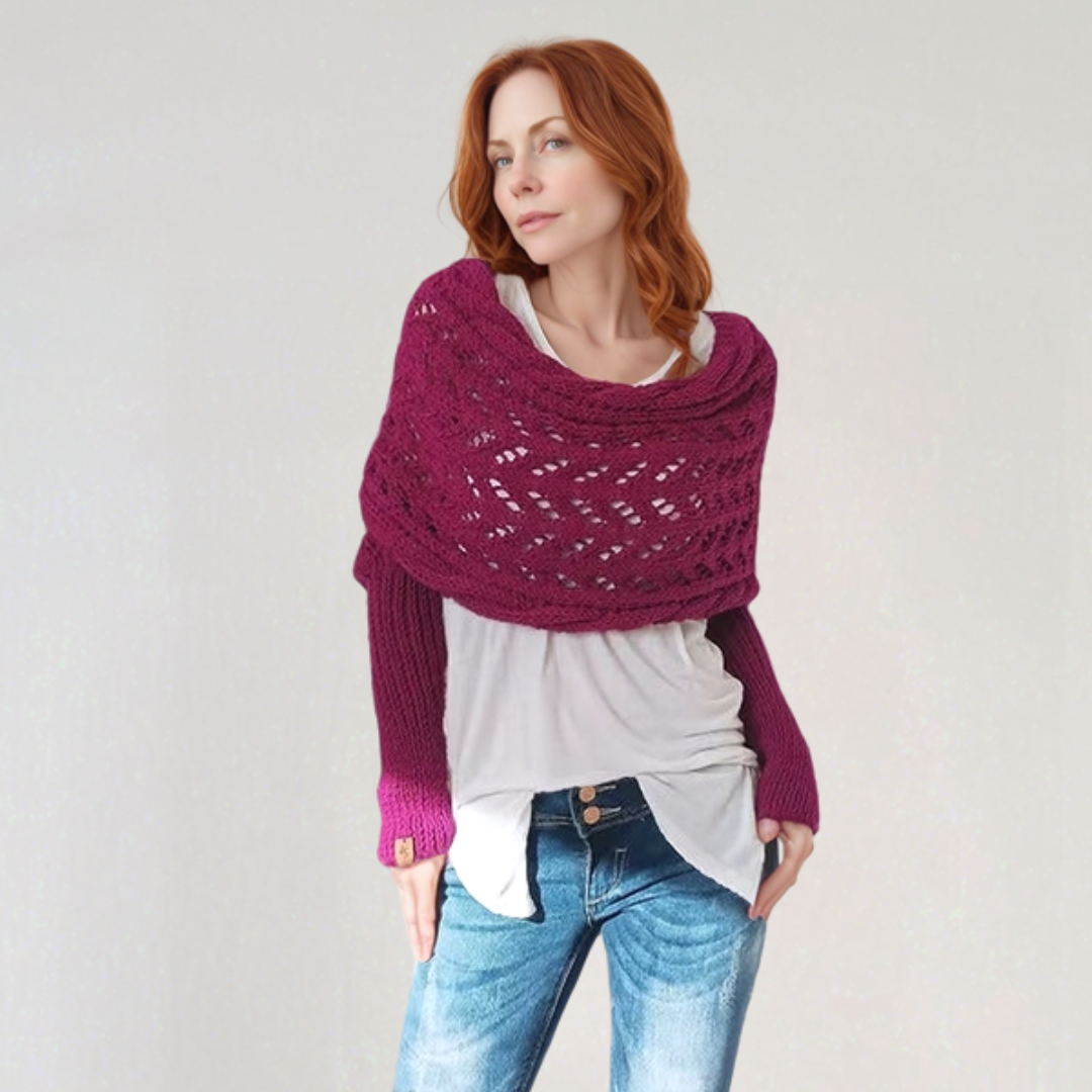 Boho Knit Shrug Cardigan | Openwork Crochet Bolero Sweater for Layering