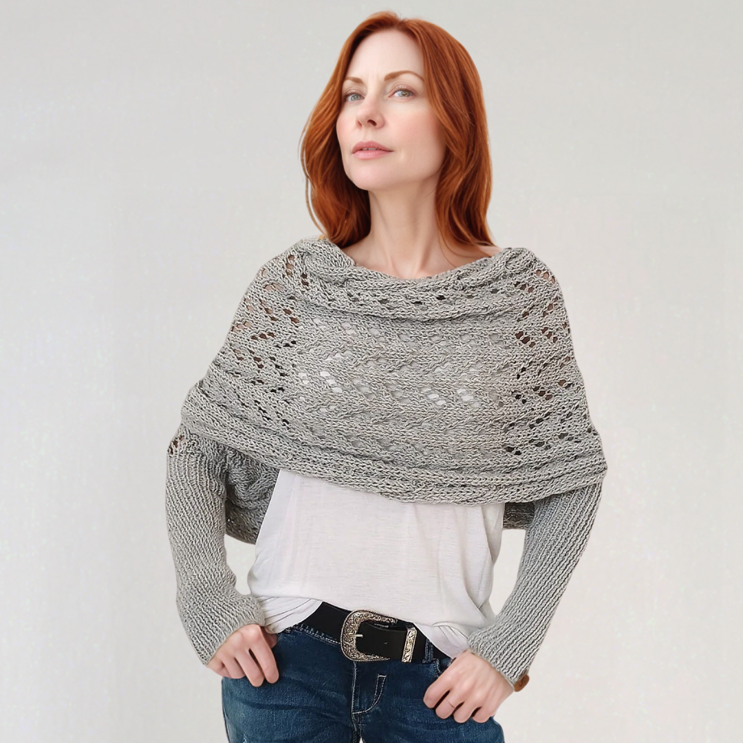 Boho Knit Shrug Cardigan | Openwork Crochet Bolero Sweater for Layering