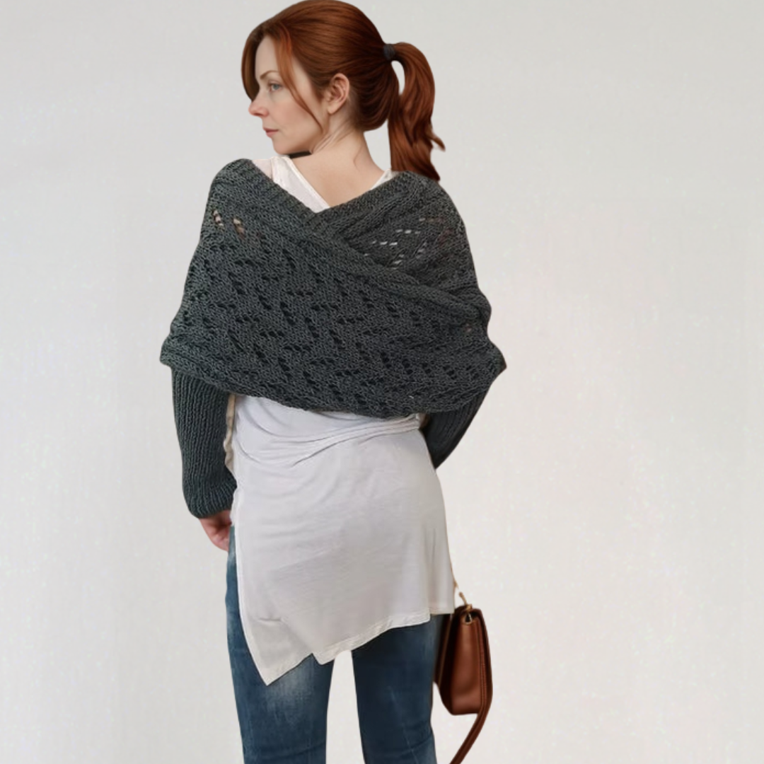 Boho Knit Shrug Cardigan | Openwork Crochet Bolero Sweater for Layering