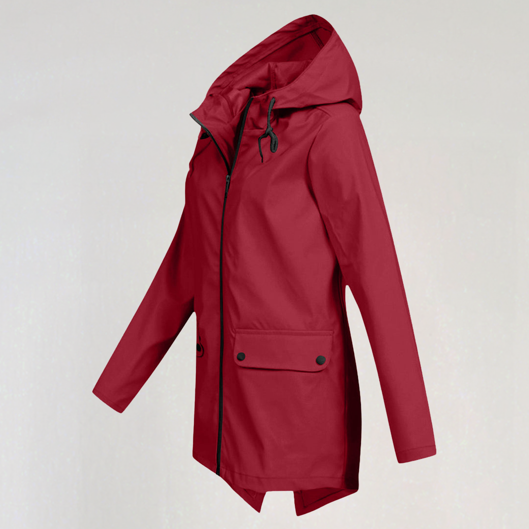 Lightweight Hooded Raincoat for Women