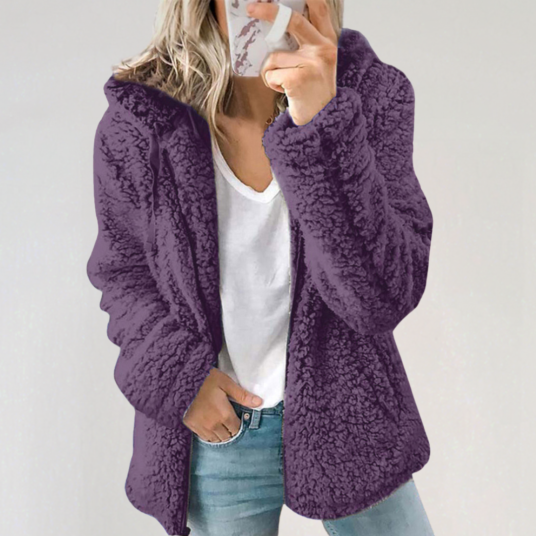 Oversized Teddy Sherpa Jacket | Cozy Fleece Outerwear Jacket for Women