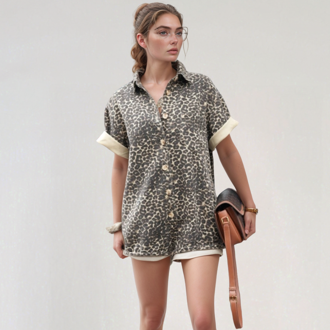 Casual Printed Cheetah Jumpsuit