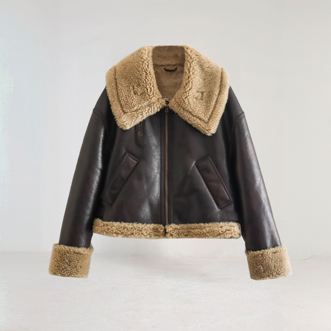 Vintage Shearling Aviator Jacket