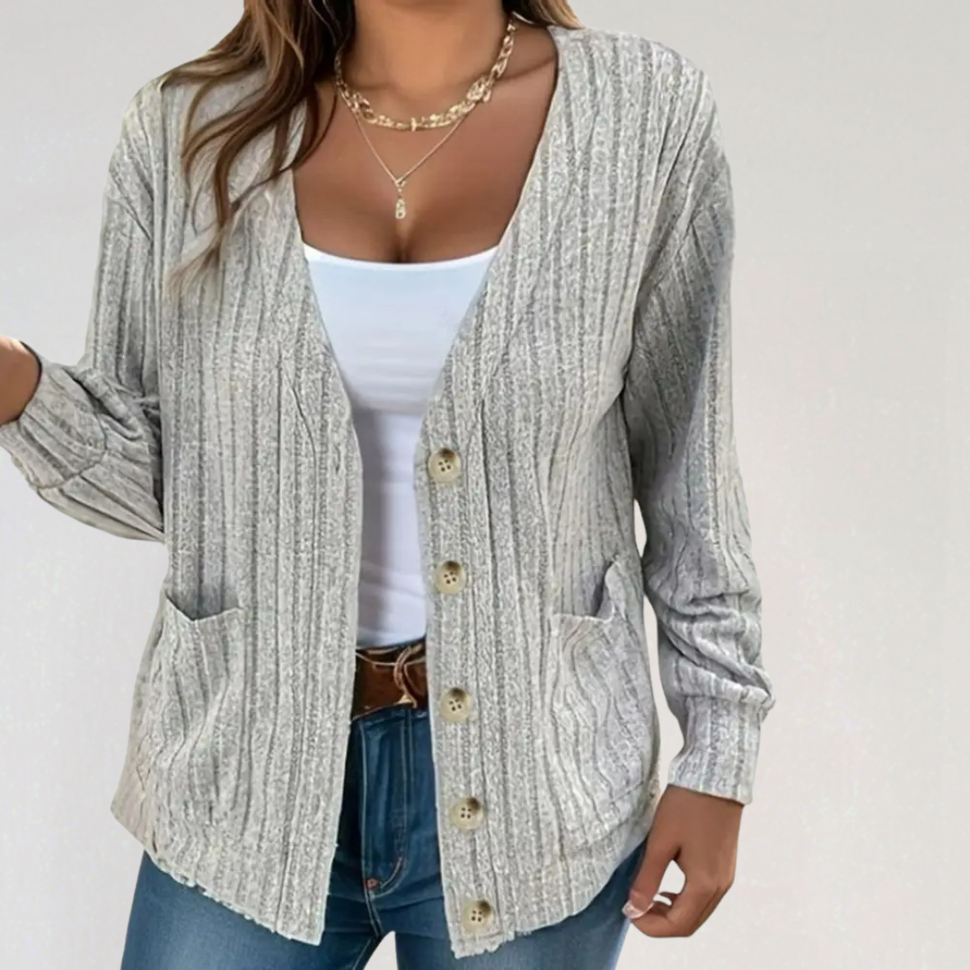 Textured Cardigan with Pockets