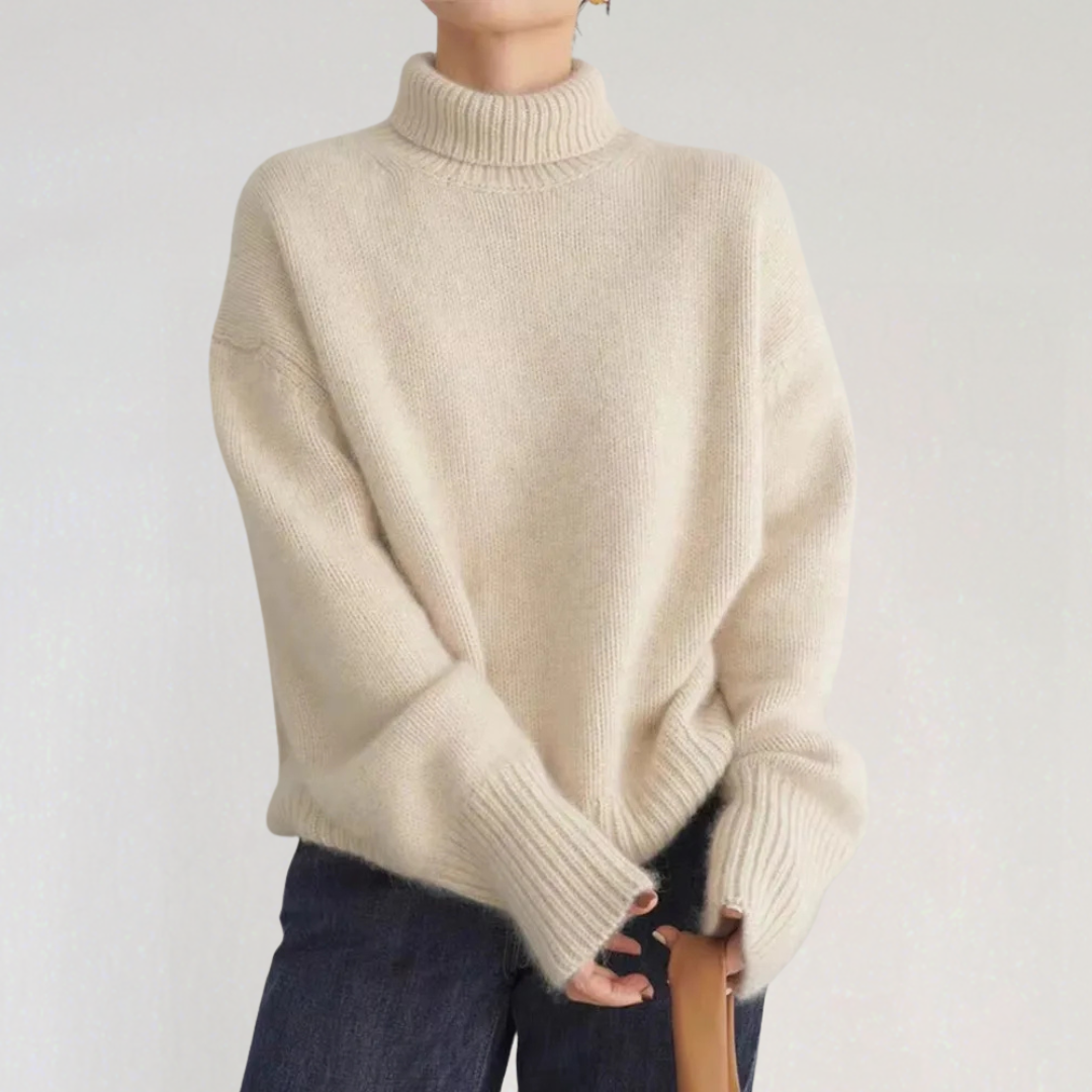 Loose Cashmere Turtleneck Sweater