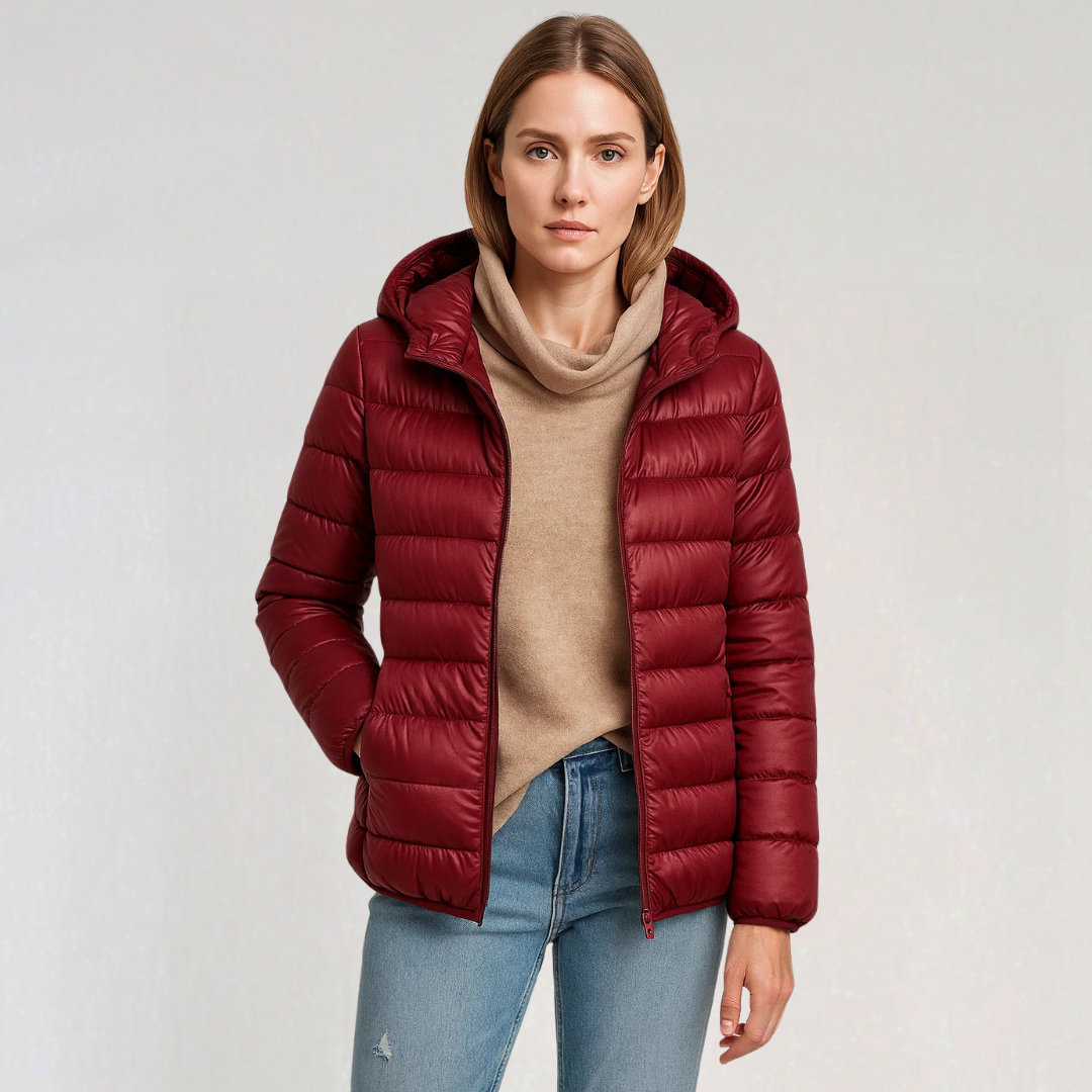 Lightweight Women's Puffer Jacket with Hood