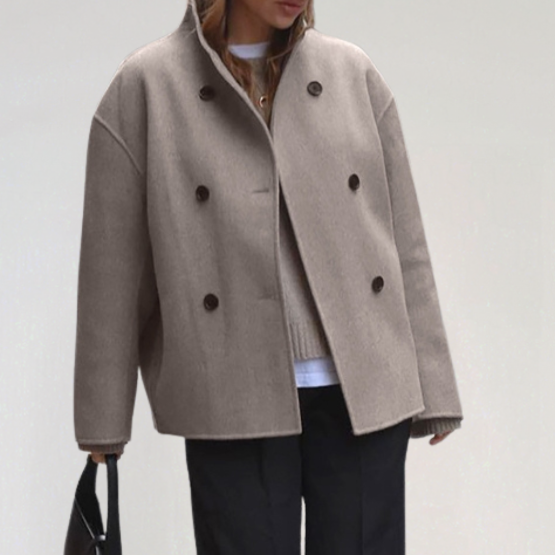Double Breasted Wool Coat | Chic Autumn & Winter Outerwear