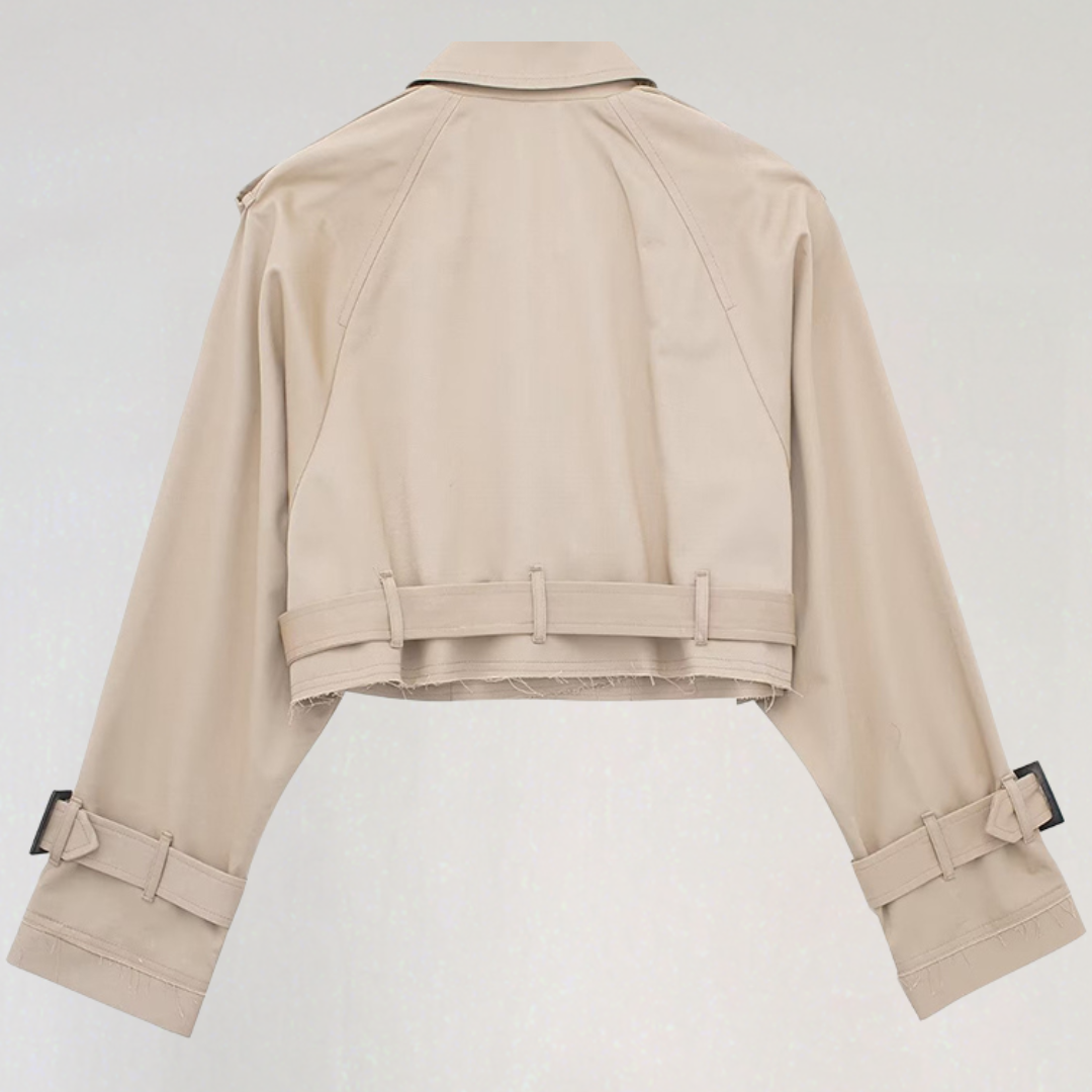 Cropped Trench Coat for Women