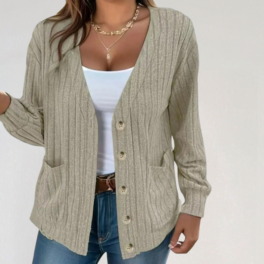 Textured Cardigan with Pockets