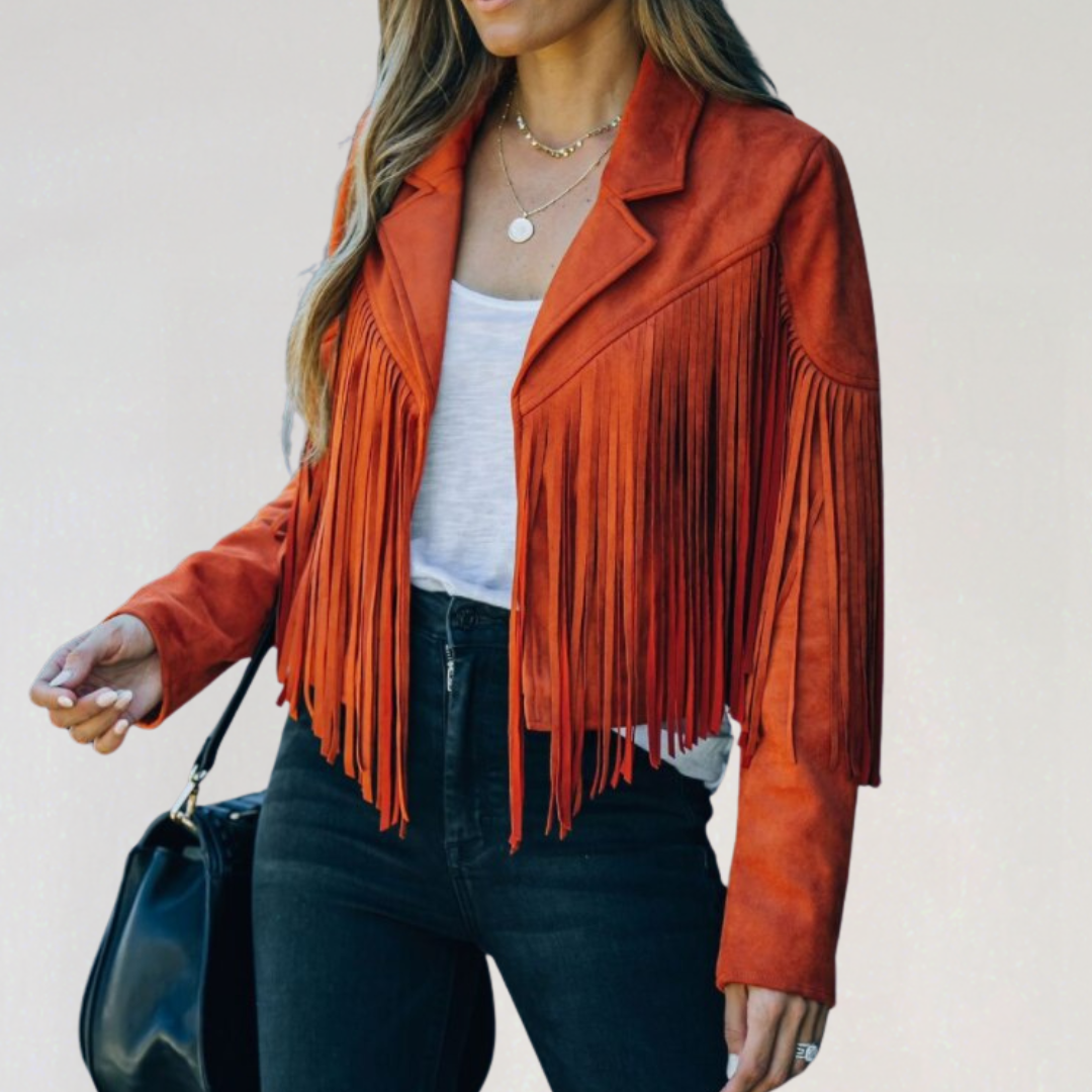 Women’s Fringe Suede Jacket | Western Boho Cowboy Style Coat