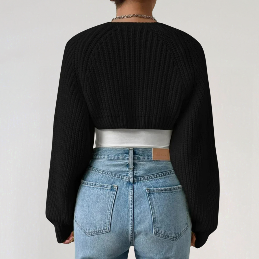 Cropped Knit Cardigan for Women