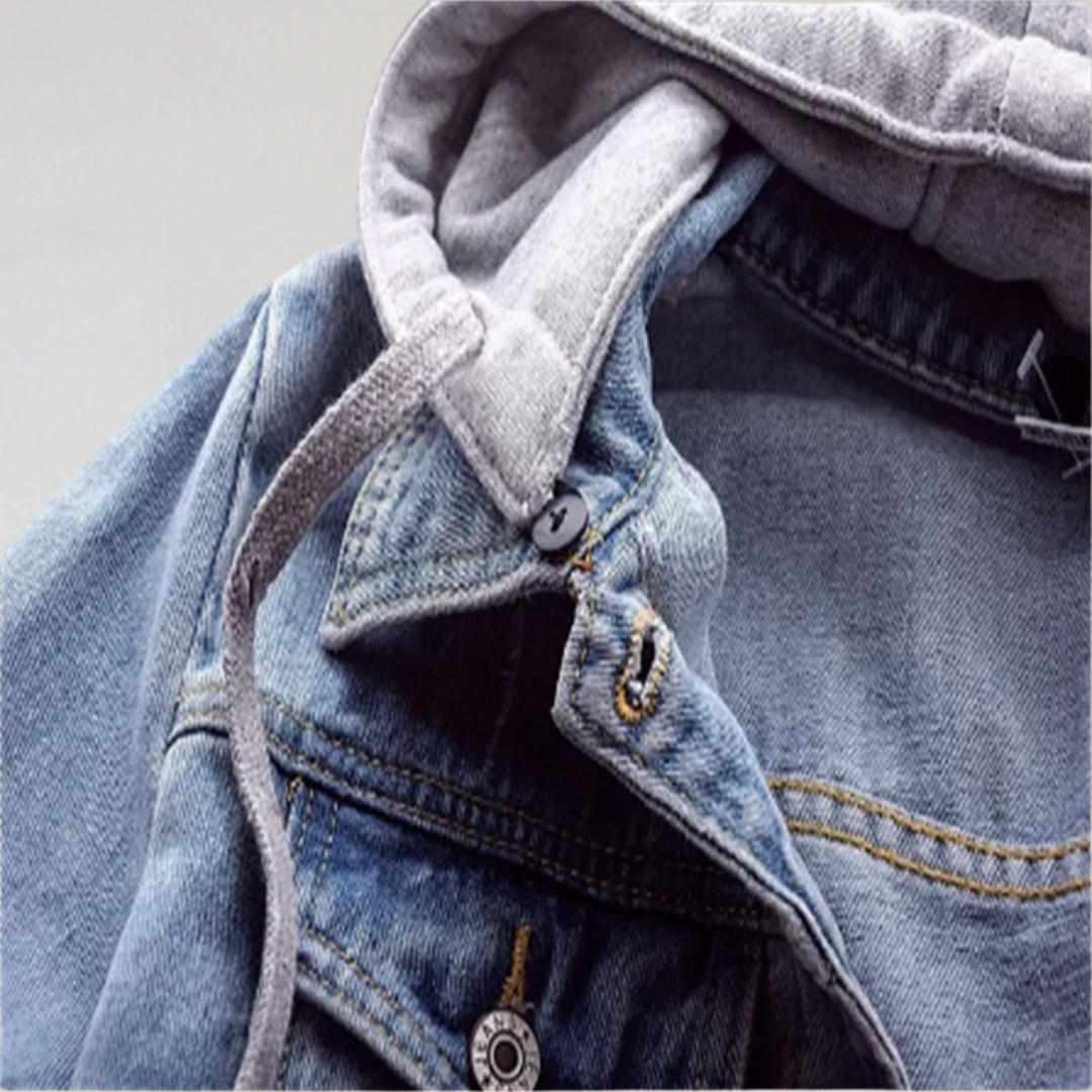 Women’s Hooded Denim Jacket | Casual Layered Jacket with Hoodie