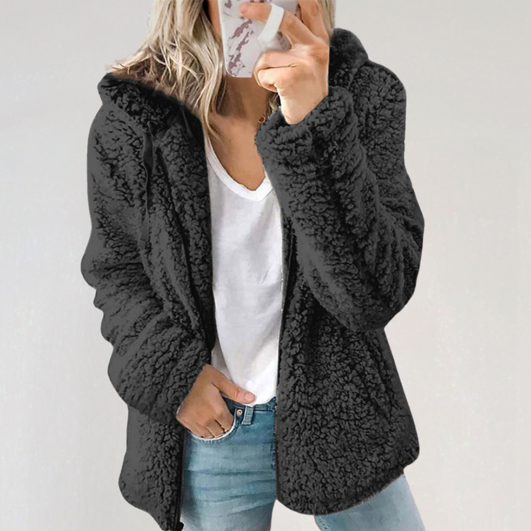 Oversized Teddy Sherpa Jacket | Cozy Fleece Outerwear Jacket for Women