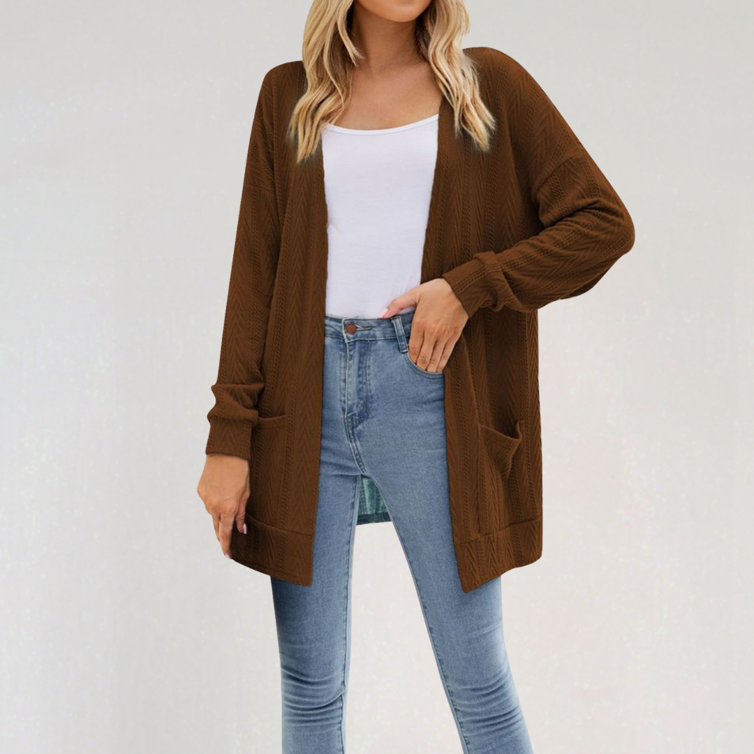 Textured Knit Cardigan | Lightweight Cozy Layering Essential