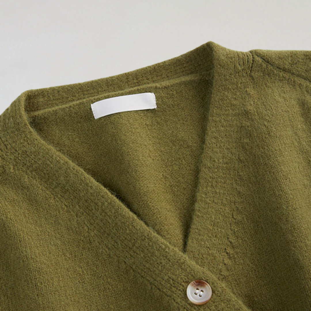 Premium Wool V-Neck Cardigan for Women