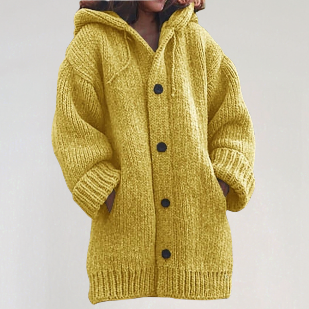 Hooded Chunky Cable-Knit Cardigan | Oversized Cozy Sweater for Fall & Winter 2025