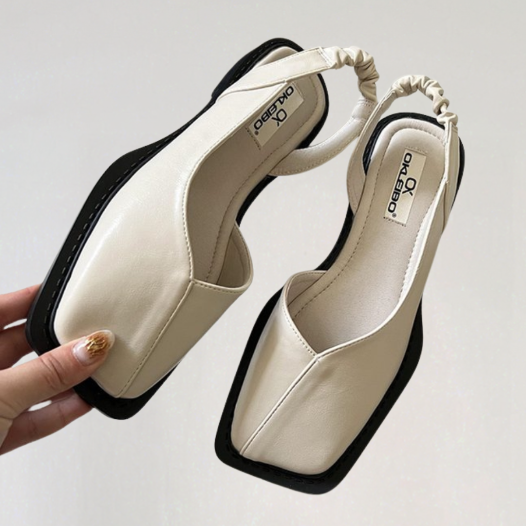 Women's Leather Square Toe Sandals