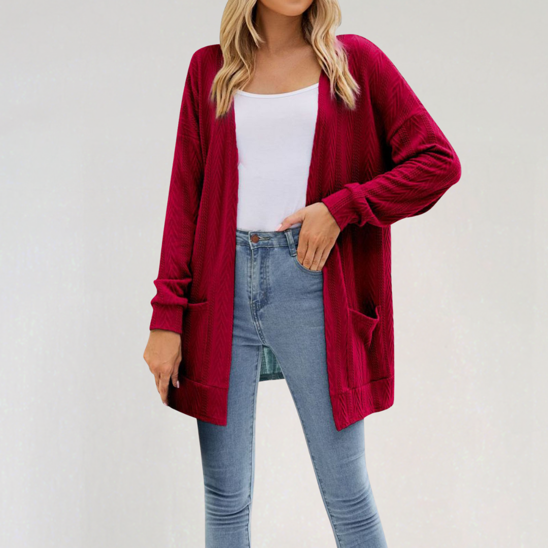 Textured Knit Cardigan | Lightweight Cozy Layering Essential