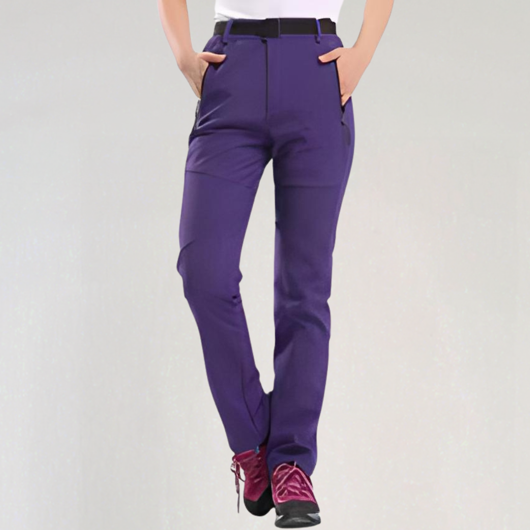 Women's Waterproof Thermal Hiking Pants | Winter Insulated Outdoor Trousers