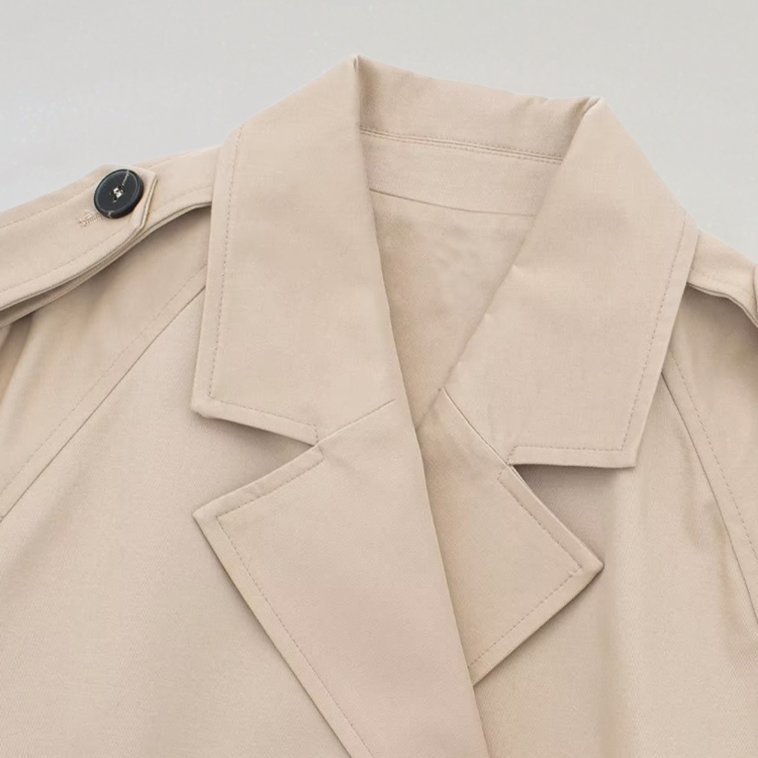 Cropped Trench Coat for Women
