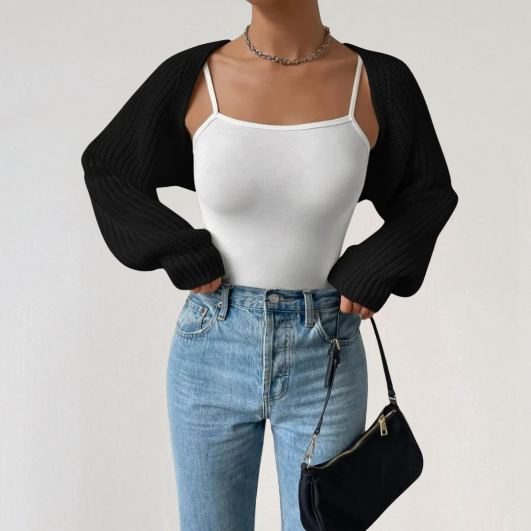 Cropped Knit Cardigan for Women