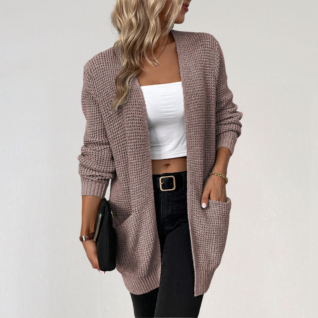 Women’s Cozy Longline Knit Cardigan with Pockets