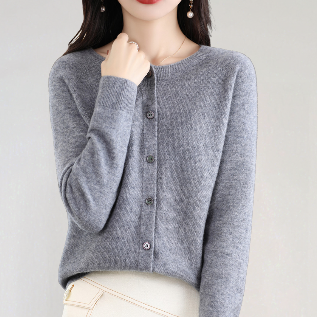 Round Neck Cardigan for Women