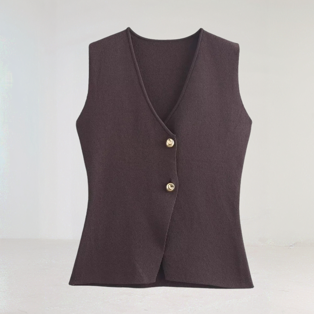 Elegant Buttoned Knit Cardigan