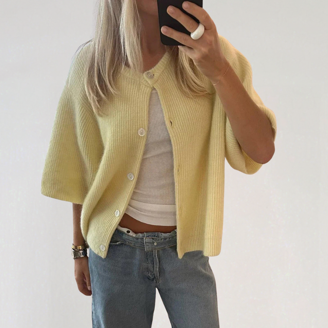 Elegant Short Sleeve Cardigan for Women