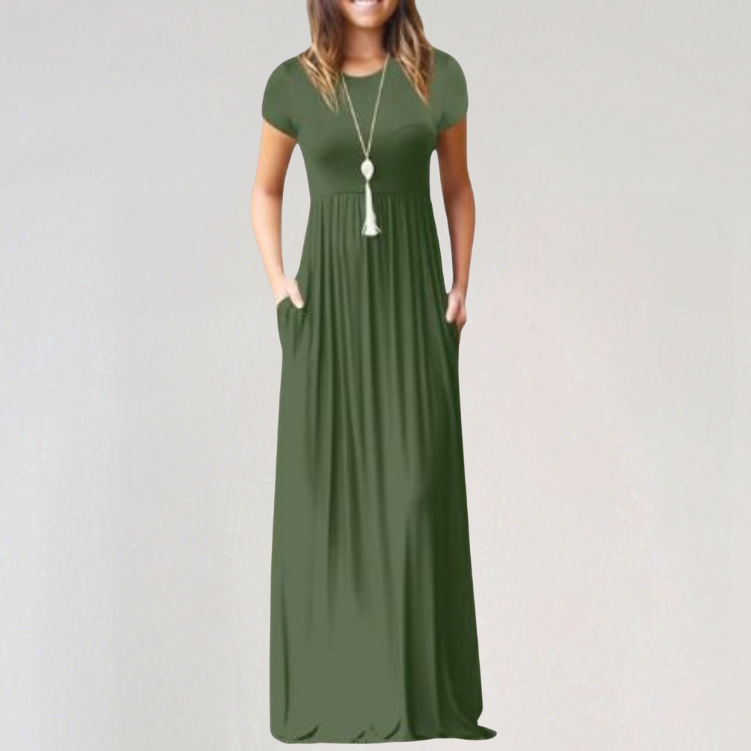 Loose Casual Maxi Dress with Pockets