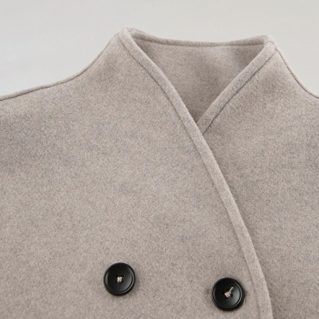 Double Breasted Wool Coat | Chic Autumn & Winter Outerwear
