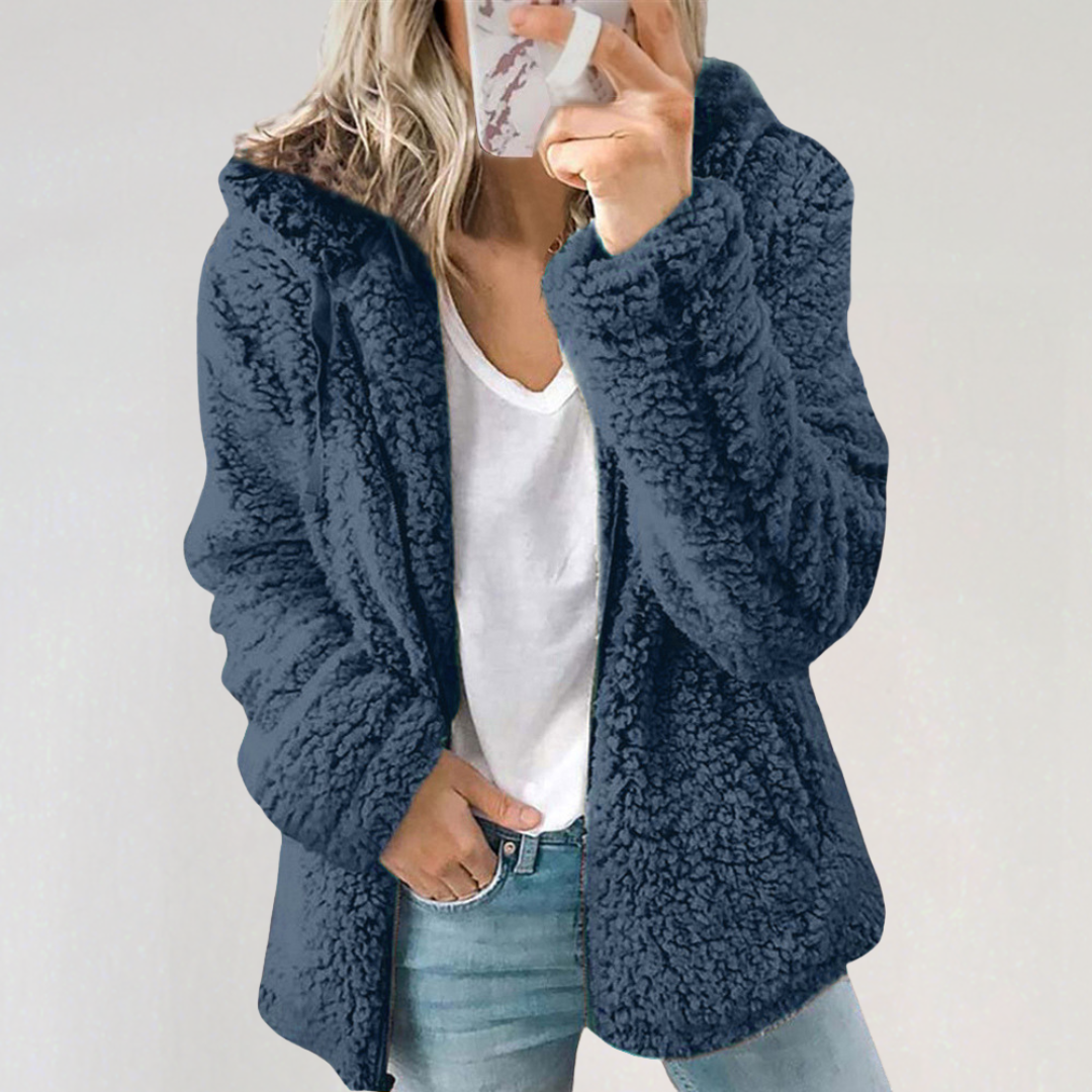 Oversized Teddy Sherpa Jacket | Cozy Fleece Outerwear Jacket for Women