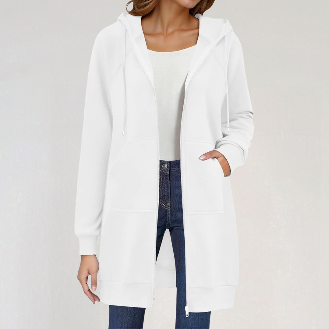 Women’s Long Oversized Zip-Up Hoodie Cardigan