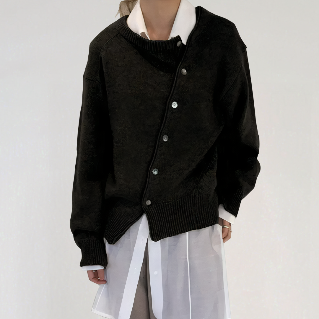 Asymmetrical Knitted Cardigan