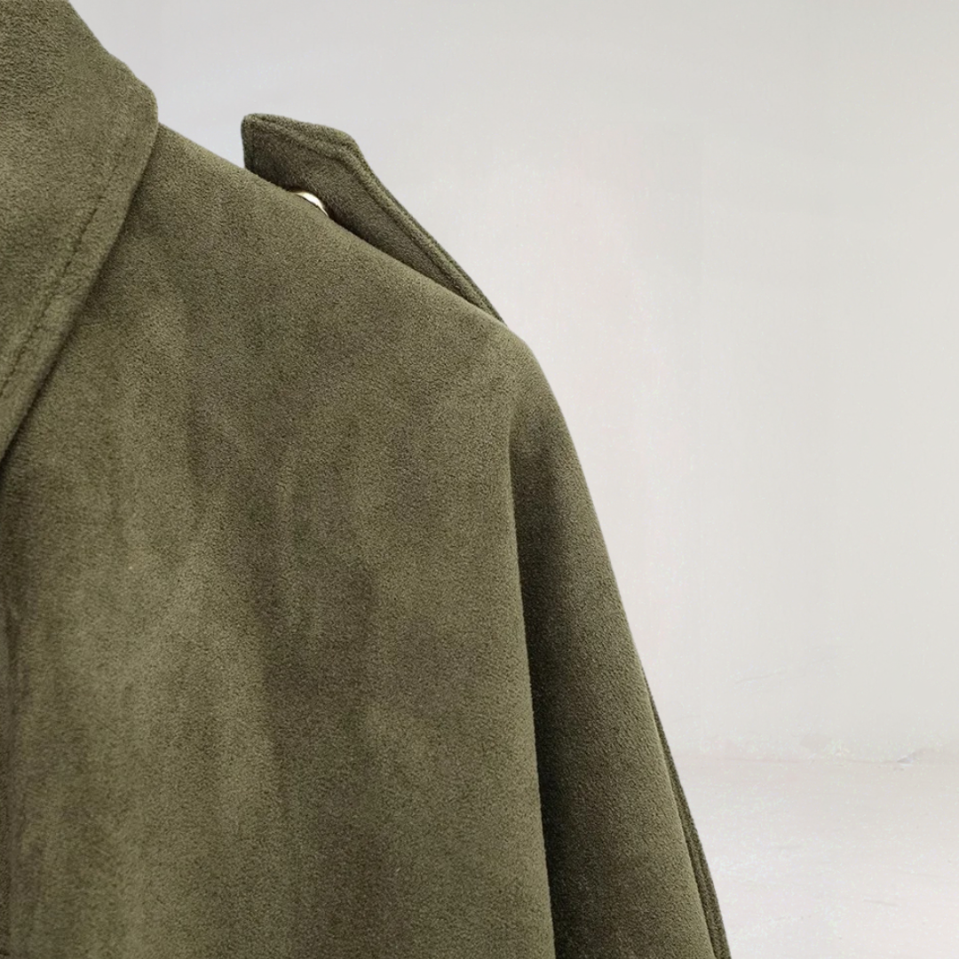 Trendy Faux Suede Bomber Jacket