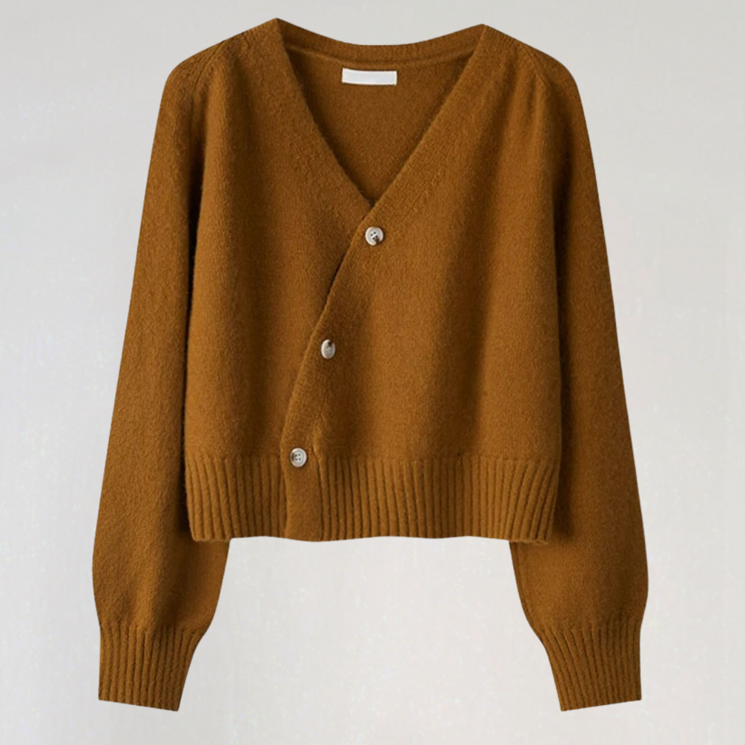 Premium Wool V-Neck Cardigan for Women