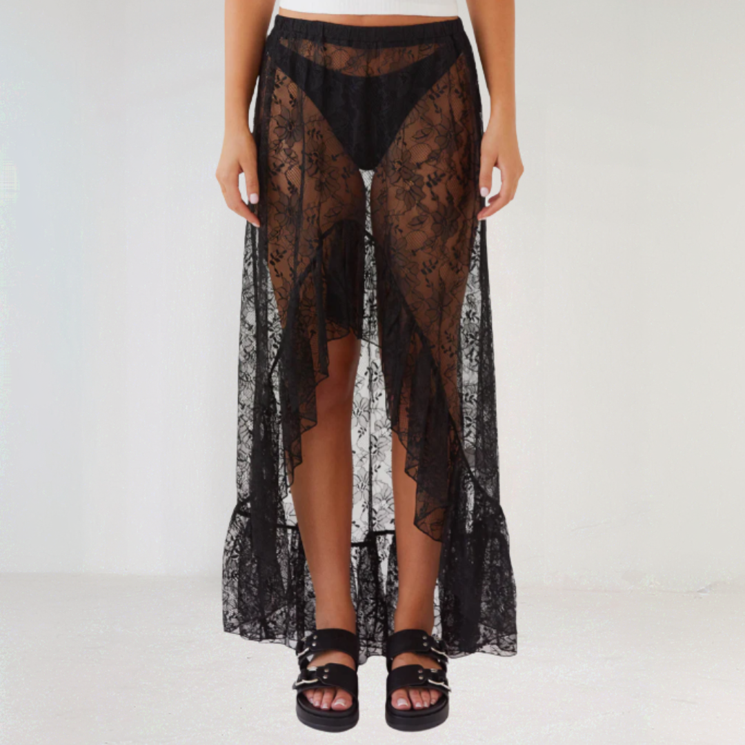 Transparant Lace Maxi Skirt
