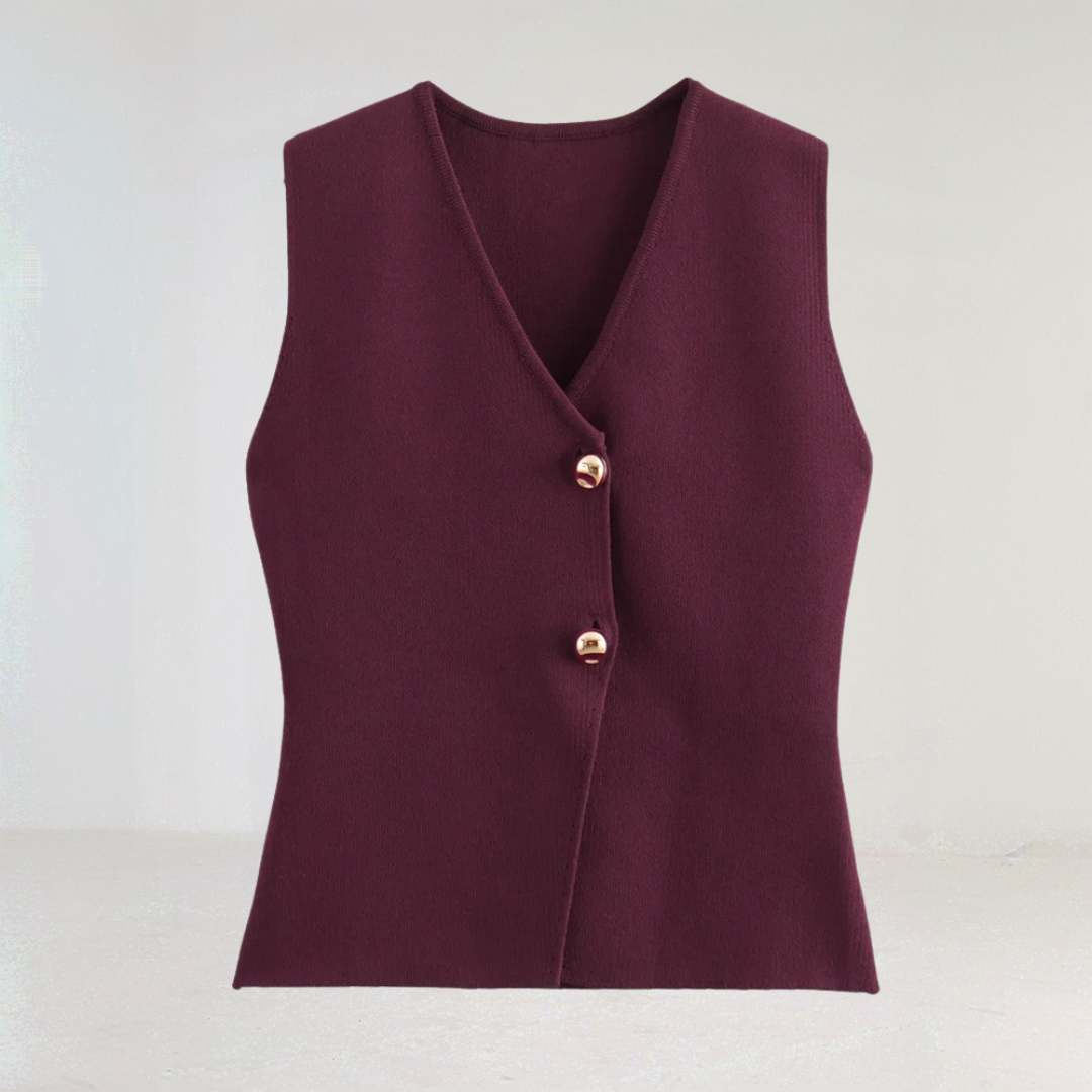 Elegant Buttoned Knit Cardigan