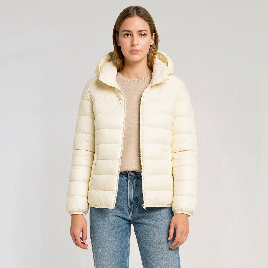 Lightweight Women's Puffer Jacket with Hood