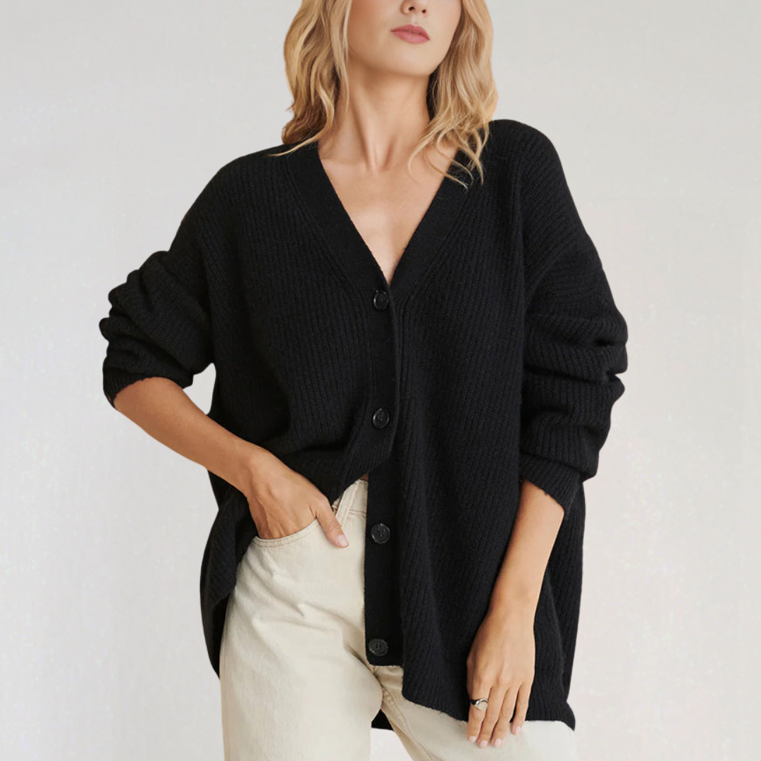 Elegant Oversized Knit Cardigan for Women