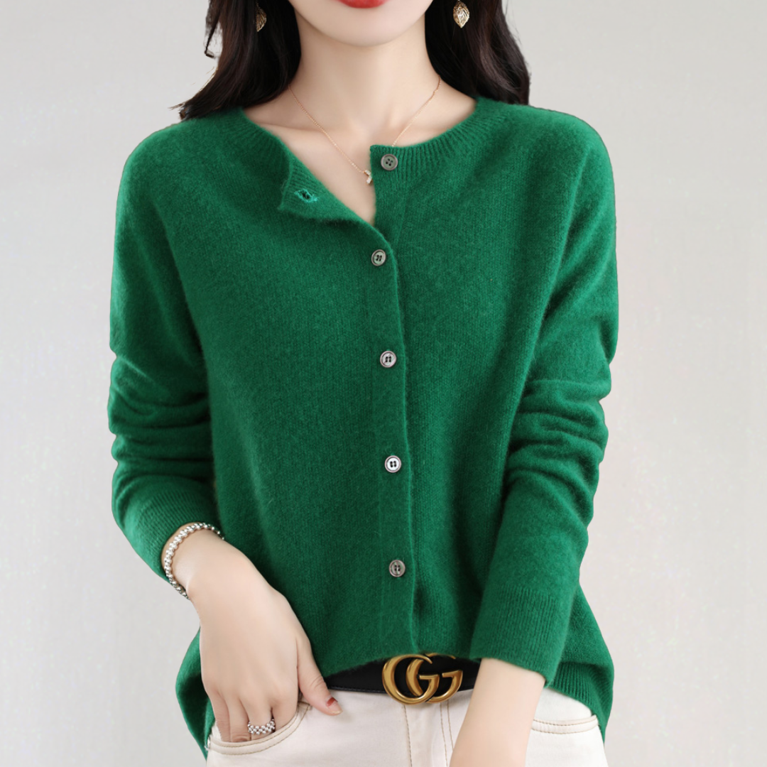 Round Neck Cardigan for Women