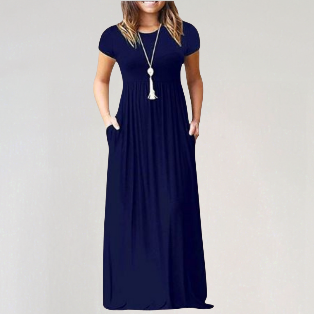 Loose Casual Maxi Dress with Pockets