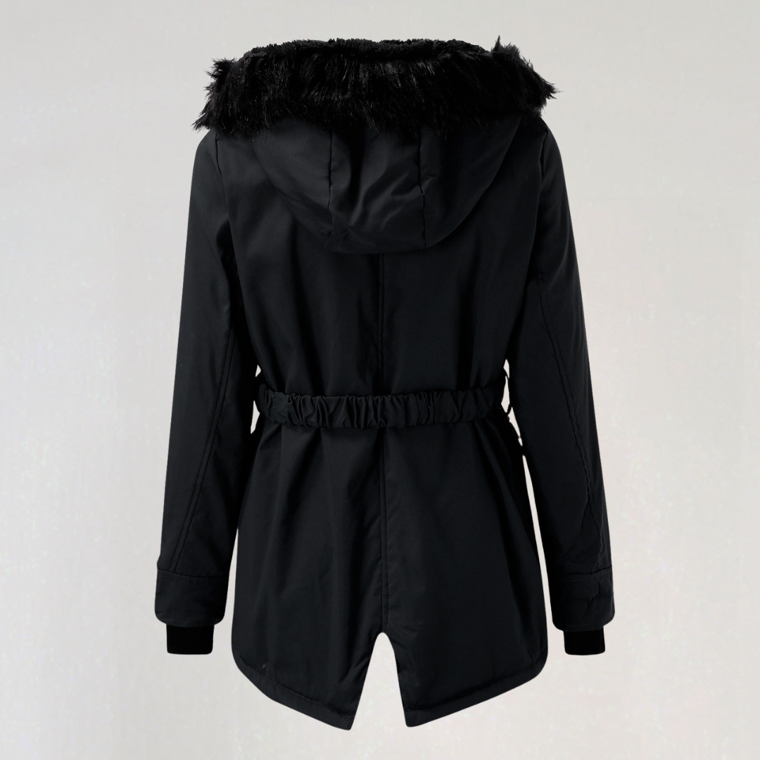 Waterproof Winter Jacket with Soft Hood for Women