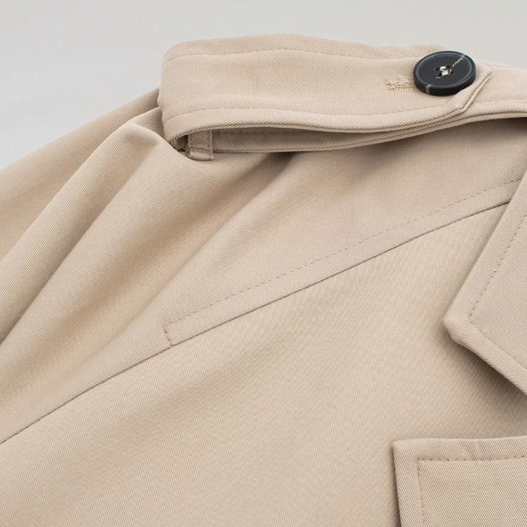 Cropped Trench Coat for Women