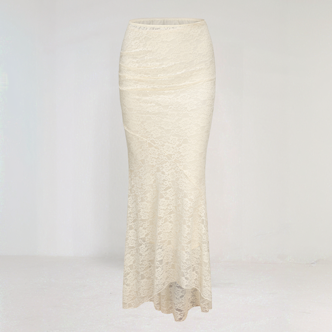 Lace Crop Top & Maxi Skirt Two Piece Set
