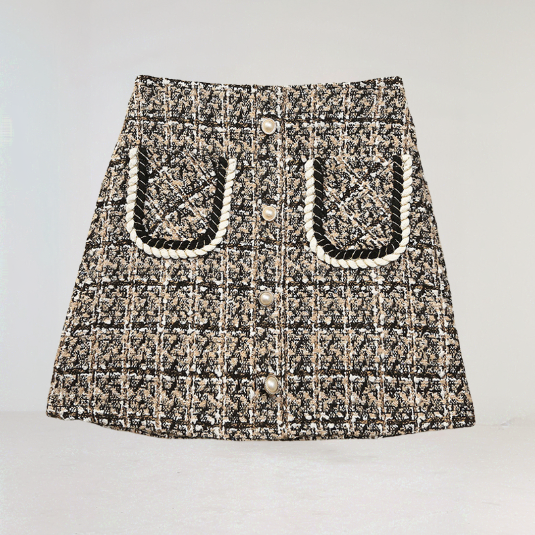 Luxury Tweed Pocket Mini Skirt