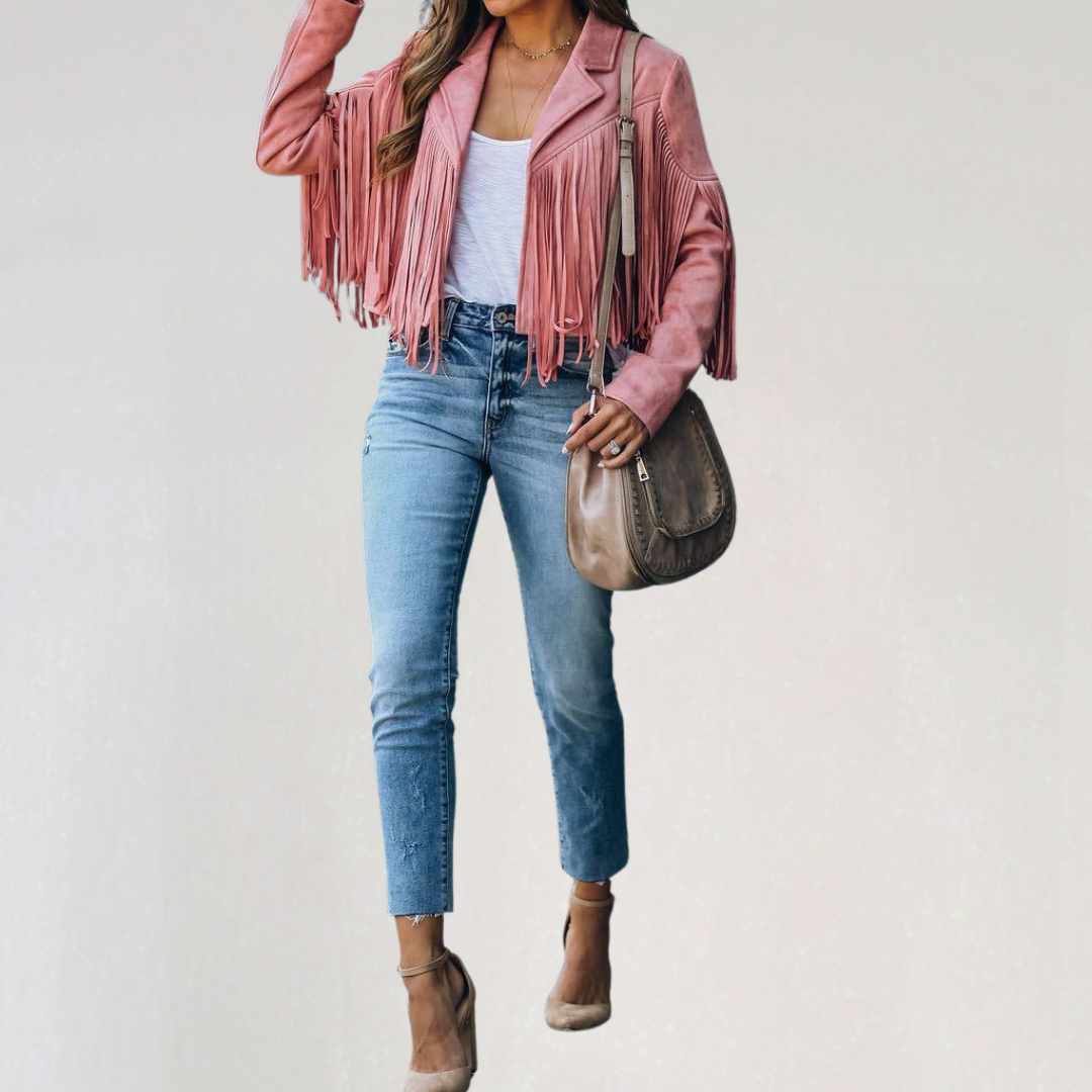 Women’s Fringe Suede Jacket | Western Boho Cowboy Style Coat